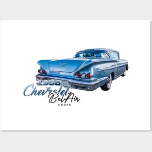 1958 Chevrolet Bel Air Impala Coupe Posters and Art